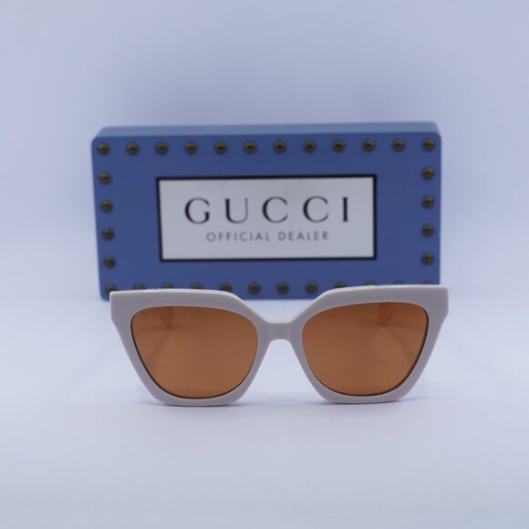 Final Price! Gucci GG1542S 003 Ivory/Clear with Clip-On Brown Sunglasses main image 5
